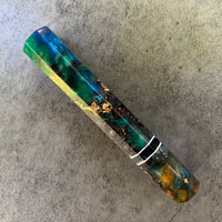 Custom Japanese Knife handle (wa handle) for 165-210mm: Black dyed box elder hybrid
