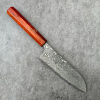Custom Masakage Kumo Damascus VG10 Santoku 165mm - Siamese Rosewood