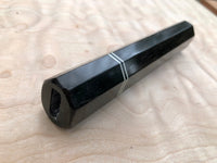 Custom Japanese Knife Handle (Wa Handle) - Gabon ebony and horn