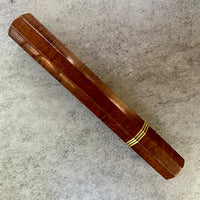 Custom Japanese Knife handle (wa handle) for 240mm - Ringed gidgee with bronze and brass