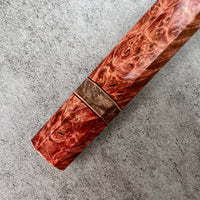Custom Japanese Knife handle (wa handle) for 240 mm: Maple Burl and copper