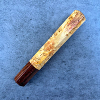 Custom Japanese Knife handle (wa handle) for 165-210mm: Yellow cedar burl and cocobolo