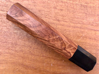 Custom Japanese Knife handle (wa handle) for 210mm - Curly Honduran Rosewood and horn