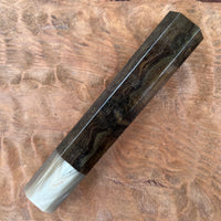 Custom Japanese Knife handle (wa handle) for 240mm - Brazilian Blackheart and blonde horn