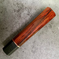 Custom Japanese Knife handle (wa handle) for 240mm - Exceptional quality curly Siamese Rosewood and carbon fiber