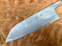 Kajiwara Aogami 2 Damascus Santoku 165mm - Blade Only