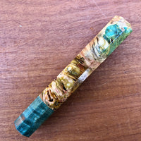 Custom Japanese Knife handle (wa handle) for 165-210mm : Dyed Maple Burl with quilted maple