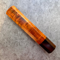 Custom Japanese Knife handle (wa handle) for 240mm - Curly Siamese Rosewood