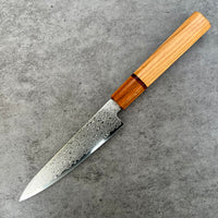 Custom Tsunehisa ZA-18 Damascus Petty 135mm - Cherry and Bolivian Rosewood