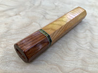 Custom Japanese Knife Handle (Wa Handle) - Curly Cherry and Yucatán Rosewood