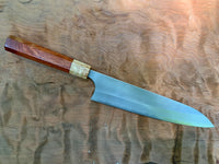 Custom Masakage Yuki Nashiji Shirogami #2 Gyuto 210 - Siamese Rosewood