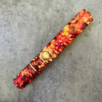 Custom Japanese Knife handle (wa handle) for 240mm - Cosmic dyed box elder and copper