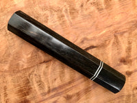 Custom Japanese Knife Handle (Wa Handle) - Gabon ebony and horn