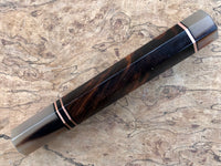 Custom Japanese Knife handle (wa handle) for 240mm - Dark Ironwood burl and blonde