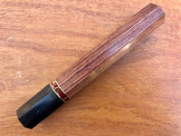 Custom Japanese Knife handle (wa handle) for 240mm - Honduran Rosewood, stone and horn