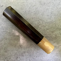 Discounted Custom Japanese Knife handle (wa handle) for 165-210mm - African Blackwood and blonde horn