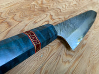 Custom Yu Kurosaki Fujin Hammered 210mm (8”) Gyuto Chef Knife with Quilted maple