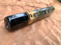 Custom Japanese Knife Handle - Buckeye burl and Horn