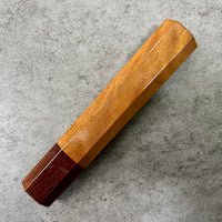 Custom Japanese Knife handle (wa handle) for 210 mm : Itauba and Brazilian ebony