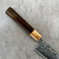 Custom Tsunehisa Nami AUS10 Damascus Gyuto 210 mm - Ziricote and Sycamore