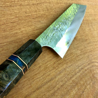 Custom Yu Kurosaki Raijin Cobalt Special Steel Bunka 165mm - buckeye hybrid