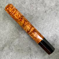 Custom Japanese Knife handle (wa handle) for 240mm - Amazing Amboyna Burl and buffalo horn
