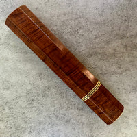 Custom Japanese Knife handle (wa handle) for 240mm - Ringed gidgee with bronze and brass