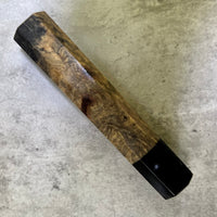 Custom Japanese Knife handle (wa handle) for 240mm - Buckeye burl and horn