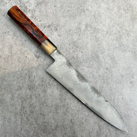 Custom Hunter Valley Blade hand rubbed San Mai 1095 Gyuto 210 mm - Desert ironwood burl