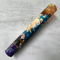 Custom Japanese Knife handle (wa handle) for 165-210 mm - Dyed Box elder hybrid