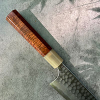 Custom Anryu/Ikeada B2 hammered Gyuto 210mm - Curly Western Myall