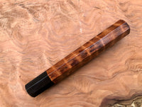 Custom Japanese Knife Handle - Curly redwood