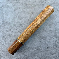 Custom Japanese Knife handle (wa handle) for 240mm - Mango (subtle curl) and Tasmanian Blackwood