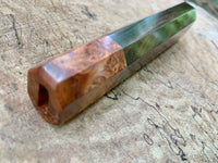Custom Japanese Knife handle (wa handle) - Curly rosewood and Amboyna Burl