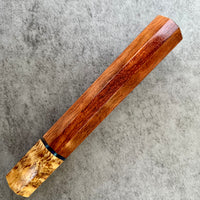 Custom Japanese Knife handle (wa handle) for 180-210mm : Bubinga with vintage poker chip
