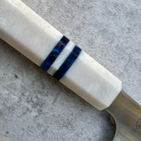 Custom Hatsukokoro HAP40 Santoku - White pearl