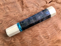 Custom Japanese Knife Handle - dyed maple with faux ivory