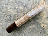 Custom Japanese Knife handle (wa handle) for 240mm - Ash and ziricote