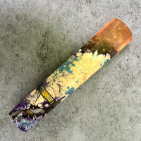 Custom Japanese Knife handle (wa handle) for 165-210 mm - Dyed Box elder hybrid