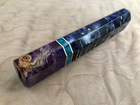 Custom Japanese Knife handle (wa handle) - Dyed Box Elder