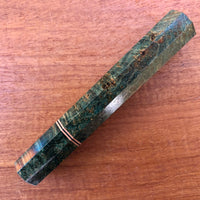 Custom Japanese Knife handle (wa handle) for 165-210mm : Black Ash and copper