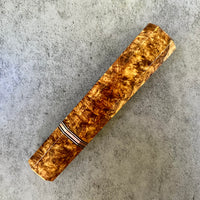 Custom Japanese Knife handle (wa handle) for 210mm: Amboyna burl and copper