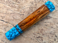 Custom Japanese Knife handle (wa handle) for 210-240 mm - Siamese rosewood and turquoise