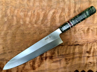 Custom Nakagawa Satoshi Ginsan 3 Gyuto 240mm - Box Elder Burl
