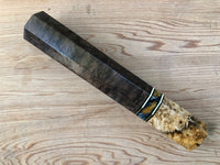 Custom Japanese Knife handle (wa handle) for 165-210mm - Canxan burl with Amboyna burl