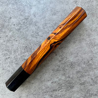 Custom Japanese Knife handle (wa handle) for 240mm - Sonoran Desert Ironwood and horn