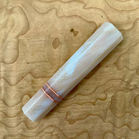 Custom Japanese Knife handle (wa handle) for 165-210mm - Blue pearl and copper