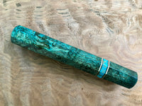 Custom Japanese Knife Handle - dyed mango burl