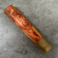 Custom Japanese Knife handle (wa handle) for 165-210mm - Siamese rosewood and horn