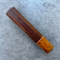 Custom Japanese Knife handle (wa handle) for 165-210mm : Brazilian ebony and desert ironwood